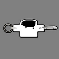 Key Clip W/ Key Ring & Pig (Side View) Key Tag